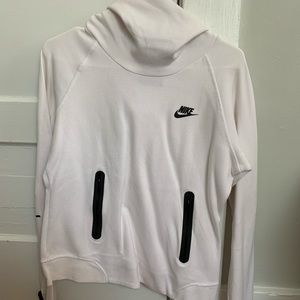 White Nike Funnel Hoodie